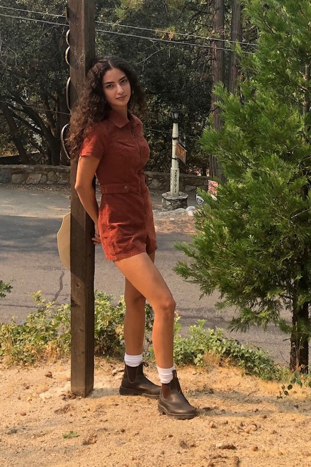UO Tyson Zip-Front Short Sleeve Romper #2