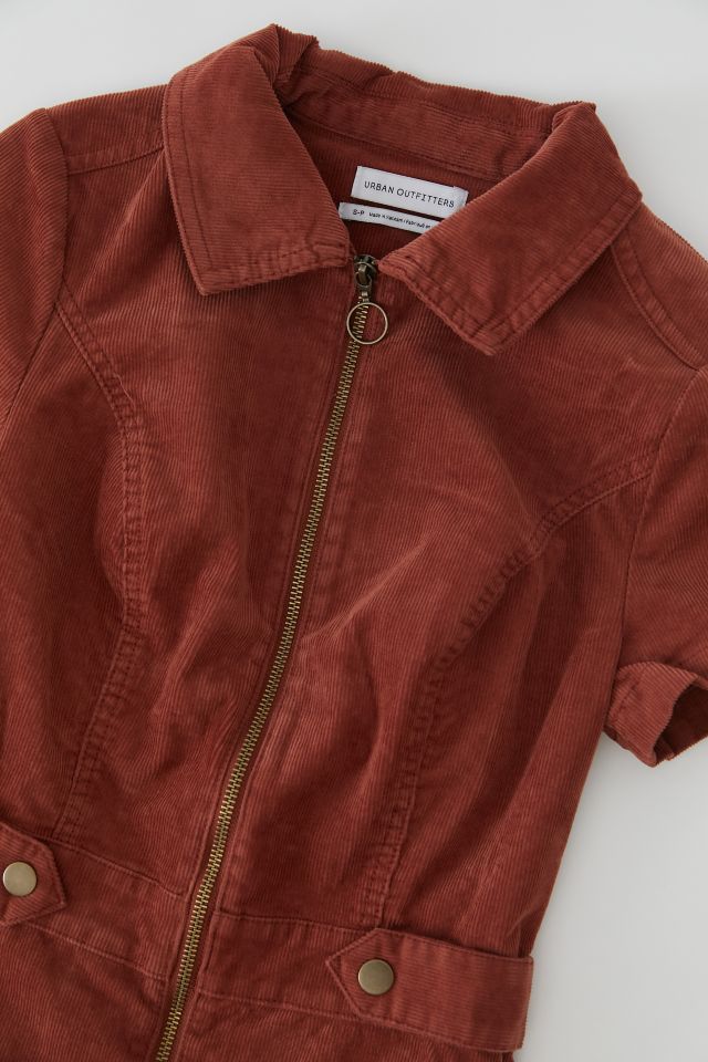 UO Tyson Zip-Front Short Sleeve Romper #4