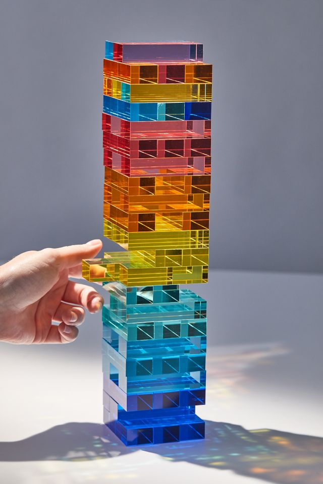 Lucite Acrylic Jenga Tumbling Tower Game – Luxury Lucite Games