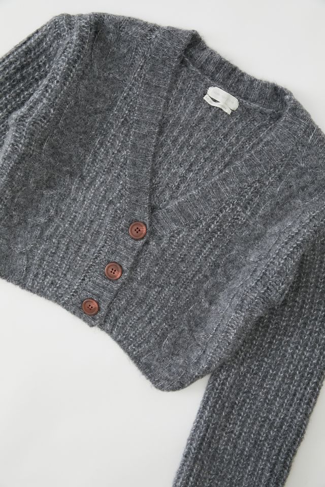UO Lolli Cable Knit Cropped Cardigan #4