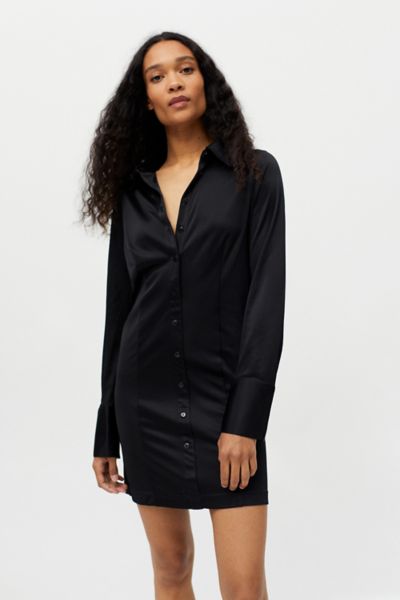 UO Sharon Button-Front Shirt Dress | Urban Outfitters