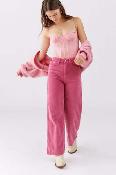 Urban Outfitters, Pants & Jumpsuits, Urban Outfitters Bdg Mom High Rise  Corduroy Pants In Acid