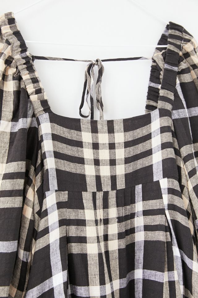 UO Rosie Plaid Short Sleeve Frock Dress #3
