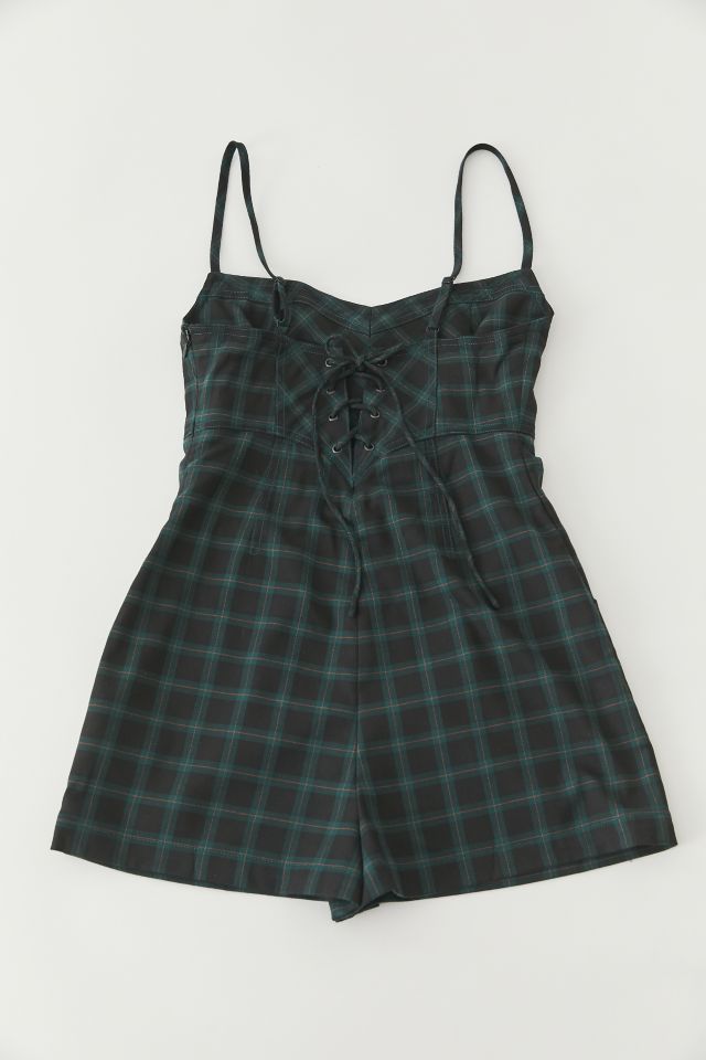 UO Isaac Plaid Romper #4