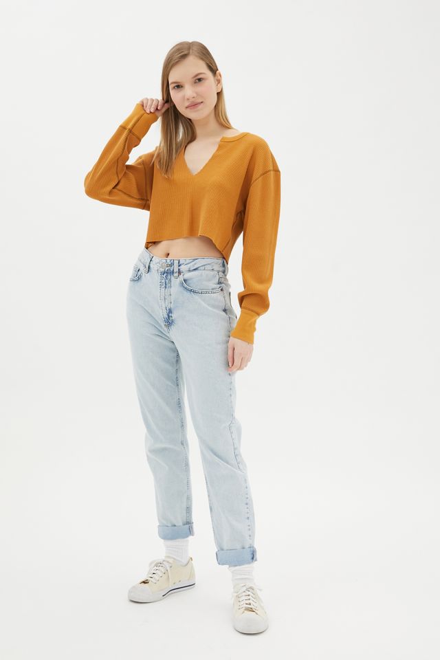 BDG Corey Notched Thermal Cropped Top #1