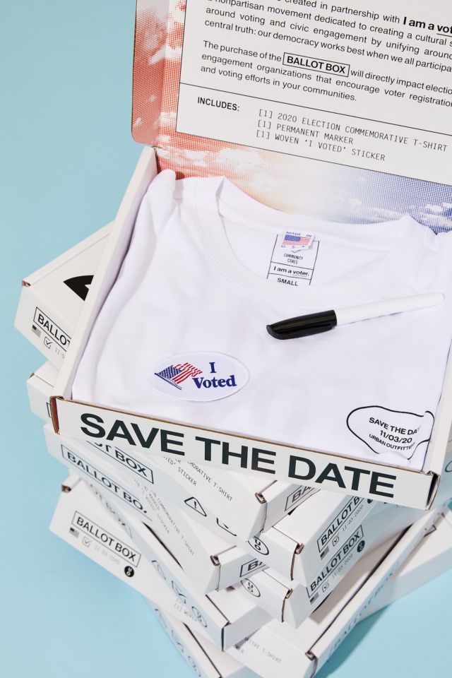 UO Community Cares + I Am A Voter Ballot Box Tee Kit #4