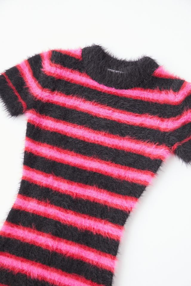 The Ragged Priest Striped Eyelash Knit Dress | Urban Outfitters