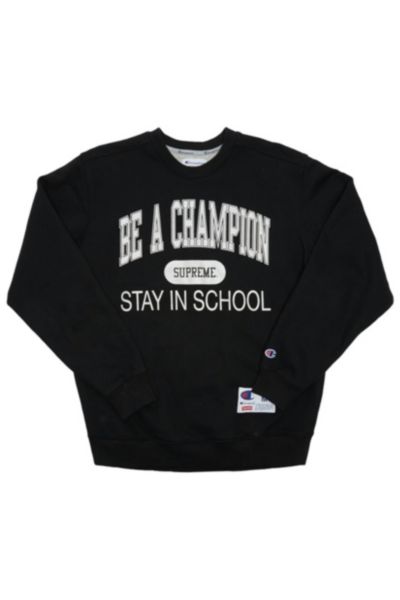 Supreme Champion Stay In School Crewneck | Urban Outfitters