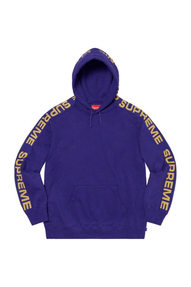 Metallic rib hot sale hooded sweatshirt supreme