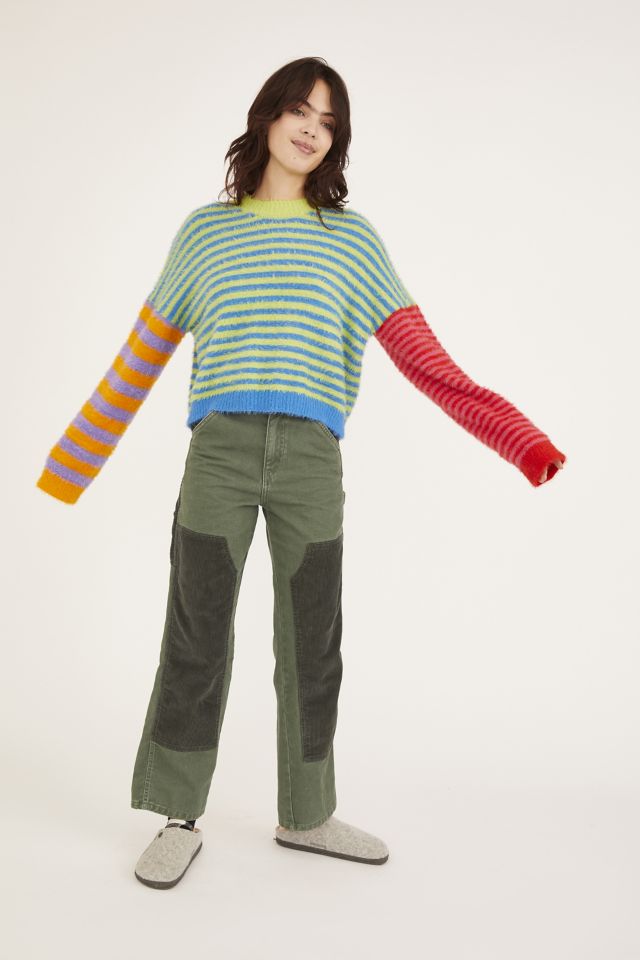 The Ragged Priest Fuzzy Mixed Stripe Sweater #2