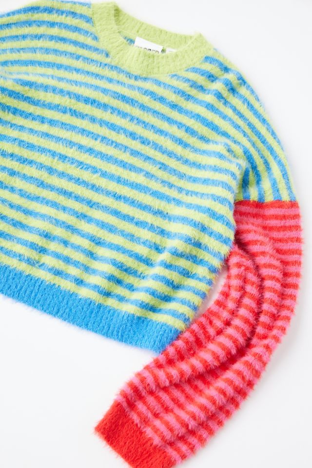 The Ragged Priest Fuzzy Mixed Stripe Sweater #4