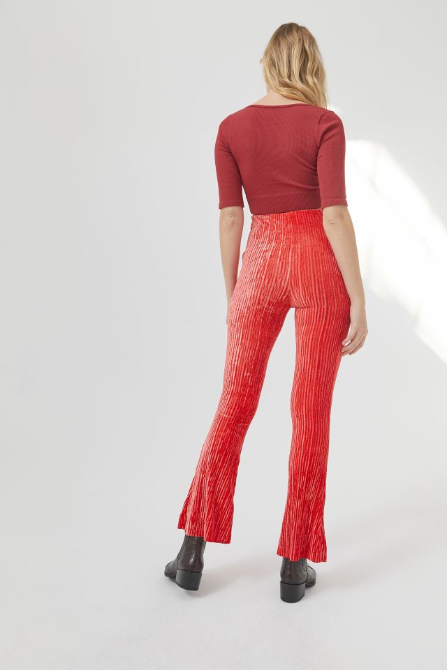 Red velvet 2024 flare pants