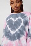 Urban Renewal Remade Heart Tie-Dye Crew Neck Sweatshirt | Urban Outfitters
