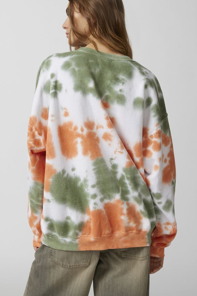 Urban Renewal Remade Heart Tie Dye Crew Neck Sweatshirt #3