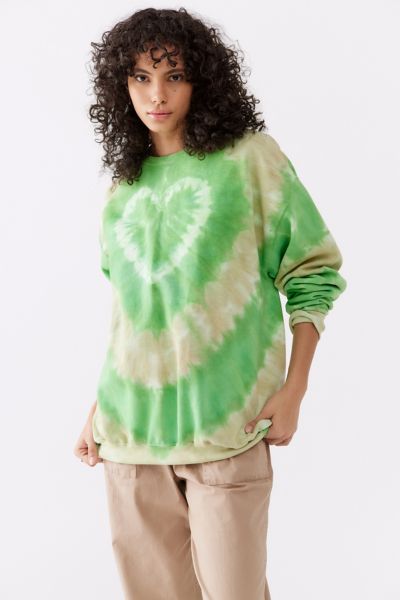 Urban Renewal Remade Heart Tie Dye Sweatshirt Urban Outfitters