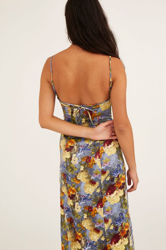 urban outfitters sasha satin dress UO Sasha Satin Midi Slip Dress