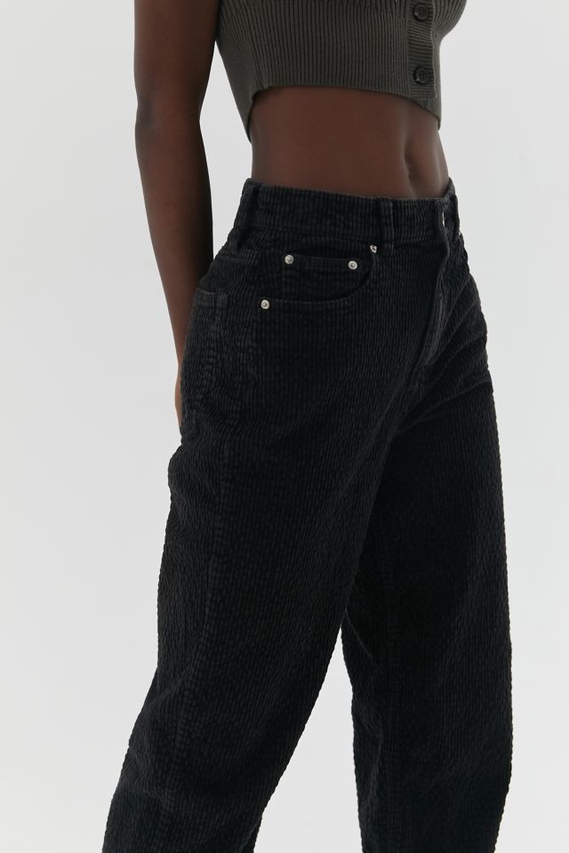 Urban Outfitters BDG Acid Corduroy High-Waisted Mom Jeans Black W30 L28  BNWT