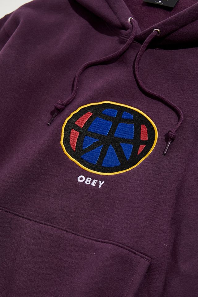 OBEY Earth Applique Hoodie Sweatshirt #1