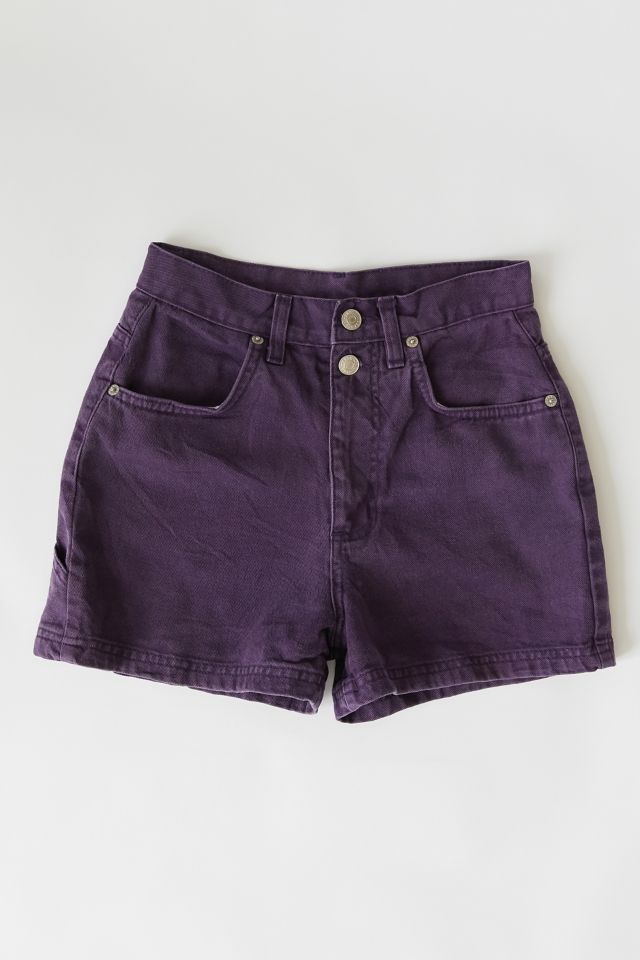 Purple denim shorts best sale