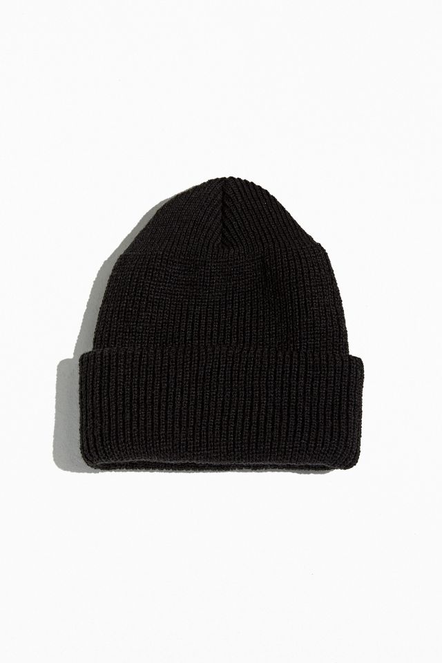 Short Roll Knit Block Beanie #3
