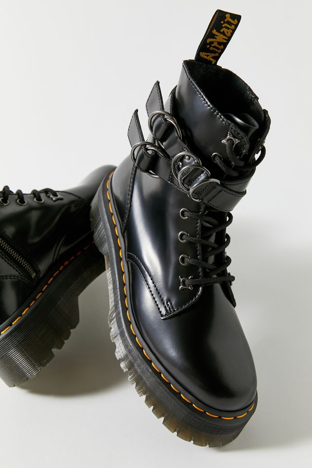 Dr. Martens Jadon Hardware Leather Platform Boot in Black