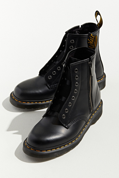 1460 elastic smooth leather lace up boots