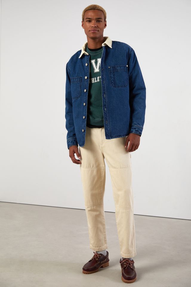 Jacket Stüssy Sherpa Lined Denim Shirt Jacket UNISEX