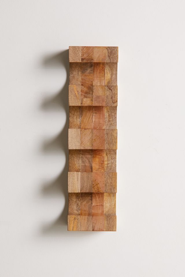 Mango Wood Wall Wine Rack #1