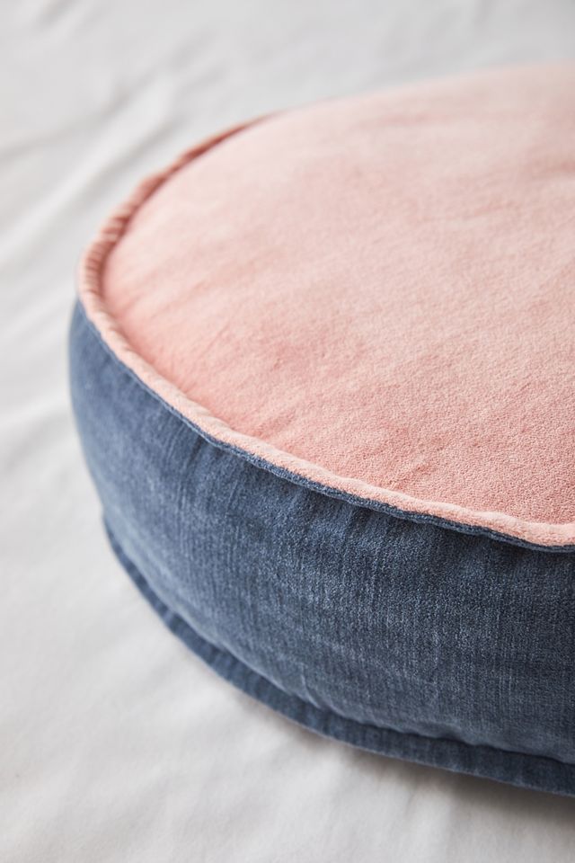 Charlotte Colorblock Velvet Round Throw Pillow #2