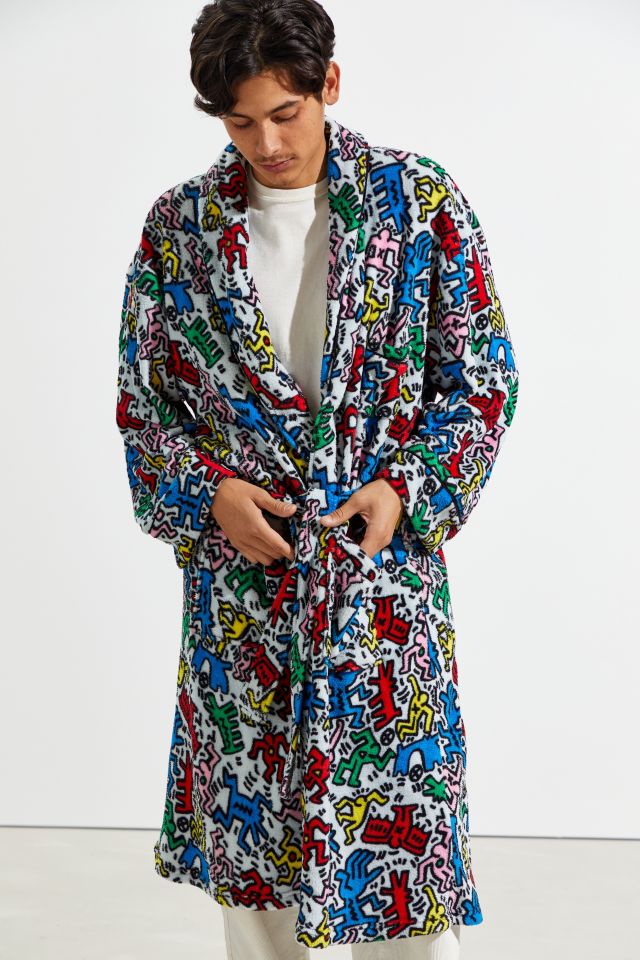Keith Haring Printed Robe | Urban Outfitters