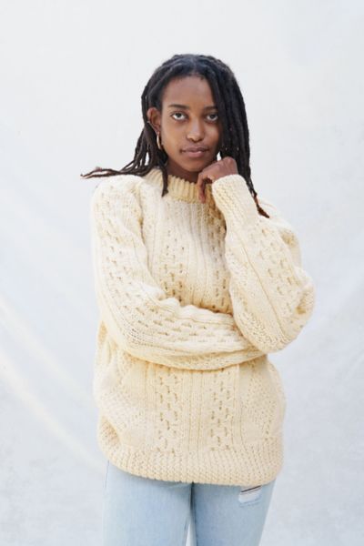 ニット/セーター vintage fisherman knit ヴィンテージ C/N フィッシャーマン ニット【Unknown Brand