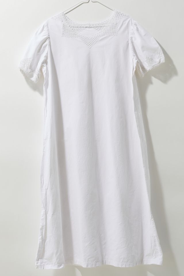 Vintage Crochet Pattern Linen Dress | Urban Outfitters