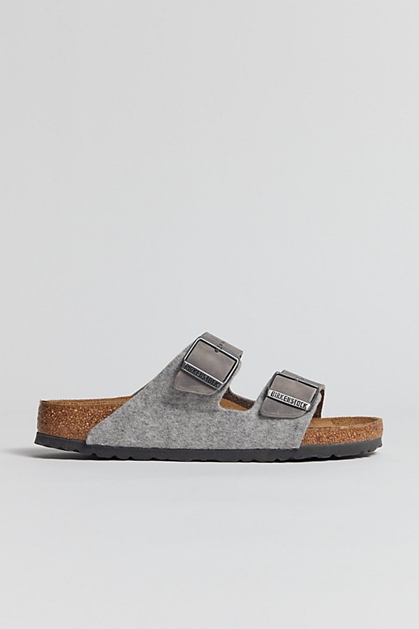 Shop Birkenstock Arizona Soft Footbed Sandal In Light Grey At Urban Outfitters