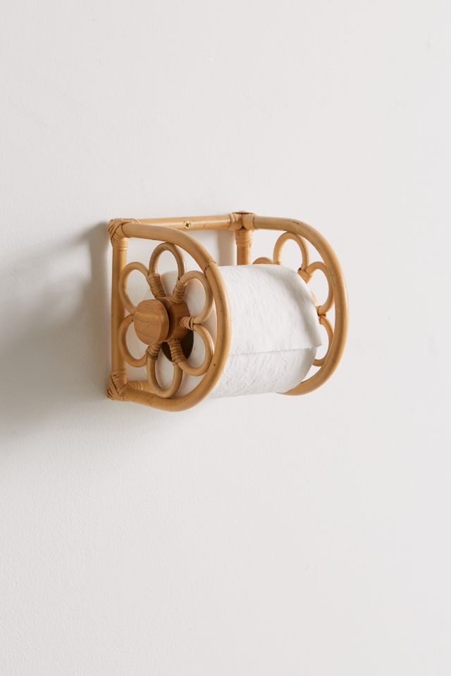 Daisy Rattan Toilet Paper Holder