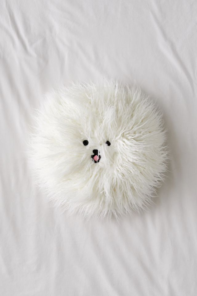 Fluffy Puppy Throw Pillow
