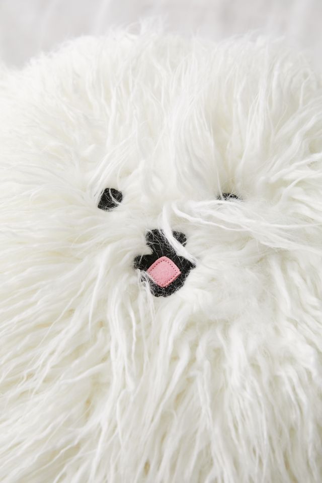 Fluffy Puppy Throw Pillow #1