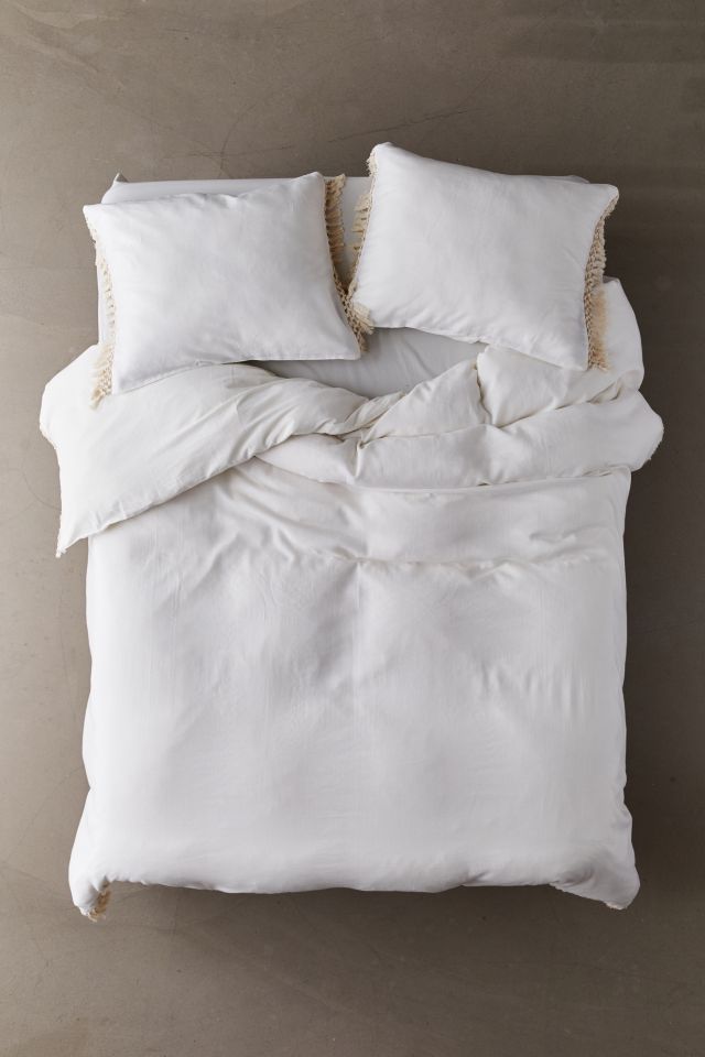 Palmer Linen Blend Tassel Duvet Cover #1