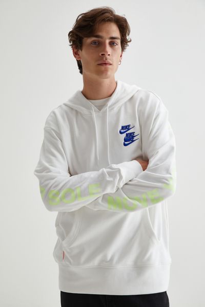 Nike Sportswear Logo Hoodie Sweatshirt In White