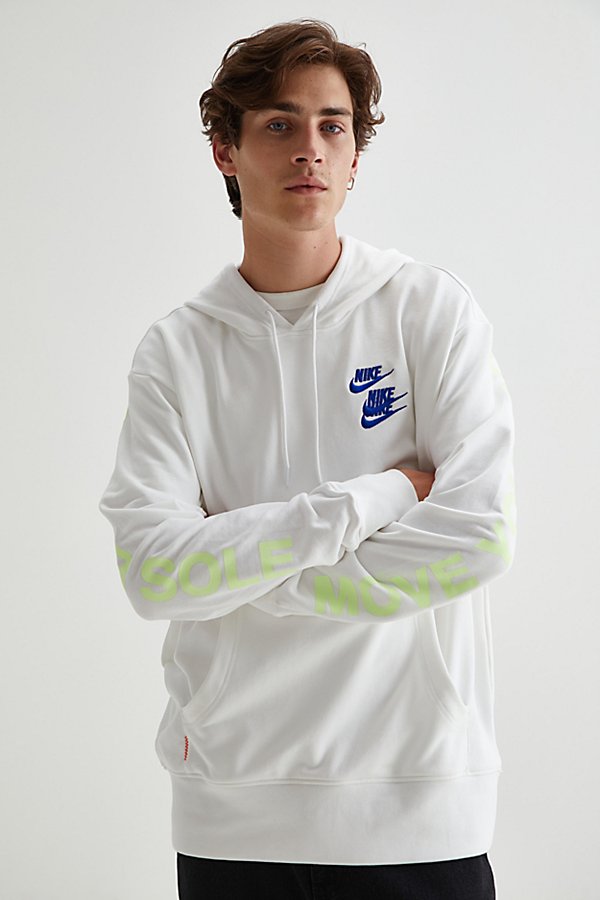 Nike Sportswear Logo Hoodie Sweatshirt In White