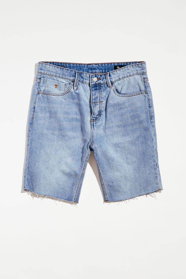 Thrills Mens Chopped Hem Slim Straight Denim Shorts (Deep Vintage Blue) main image 1
