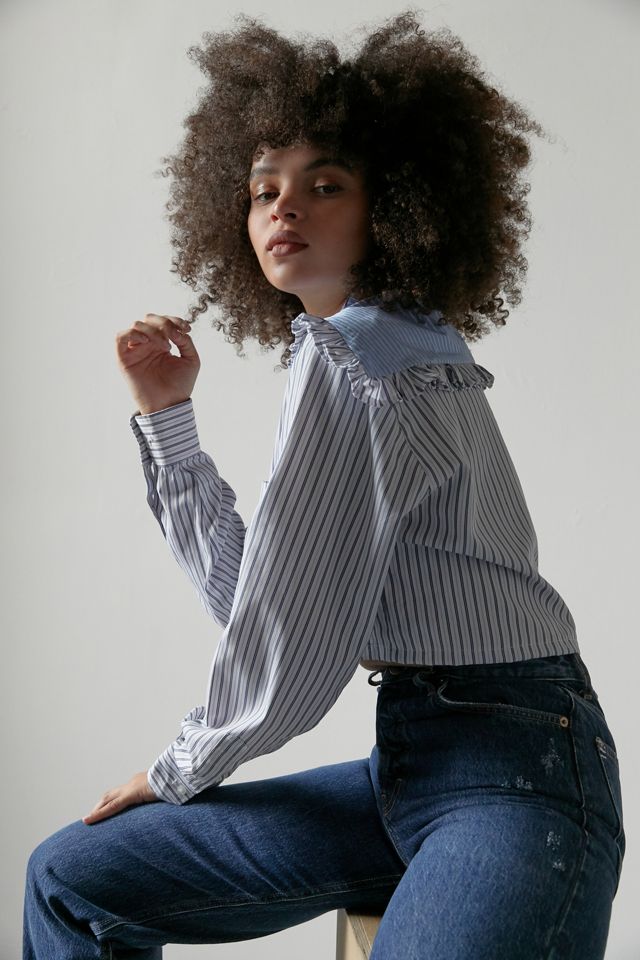 Urban Renewal Recycled Collared Cropped Shirt #1