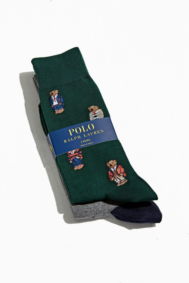 Polo Ralph Lauren Preppy Bear Slack Crew Sock 2-Pack  #4