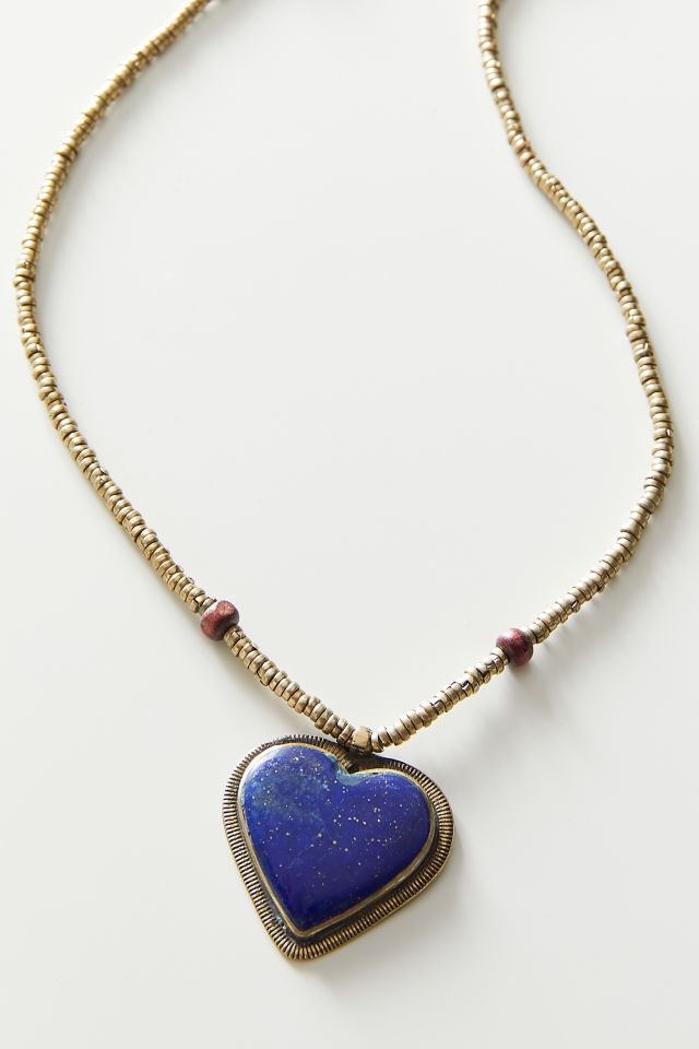 Collier à pendentif en forme de coeur vintage   #1