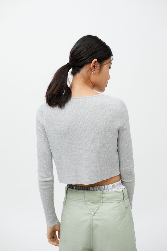 BDG Girlfriend Long Sleeve Cropped Top