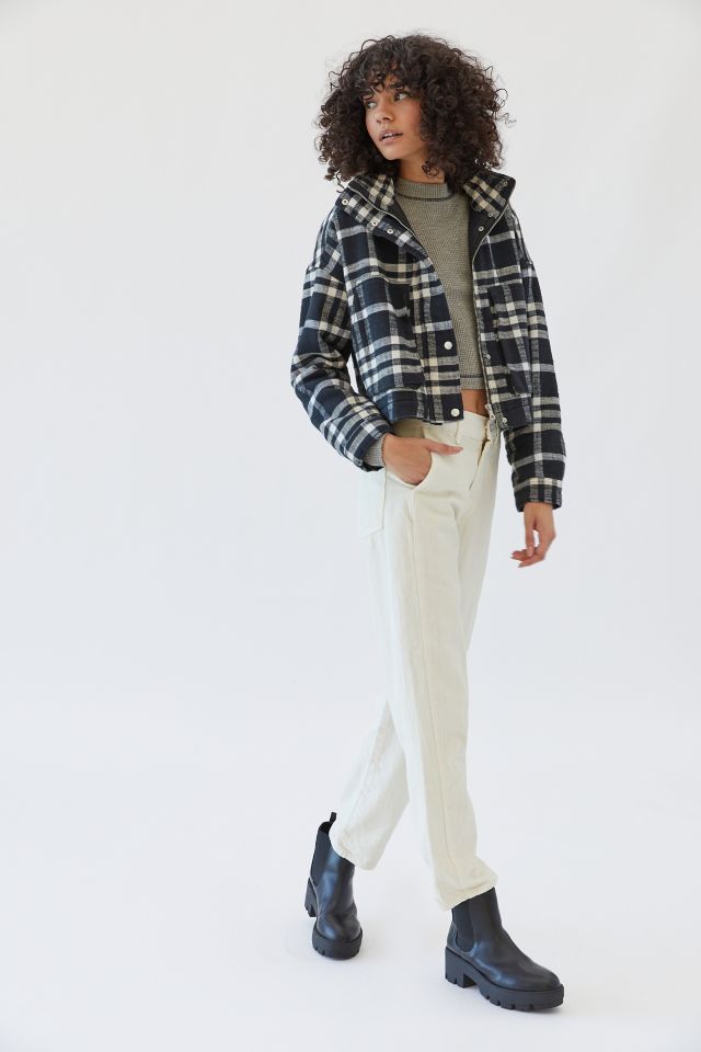 UO Skye Plaid Shirt Jacket #3