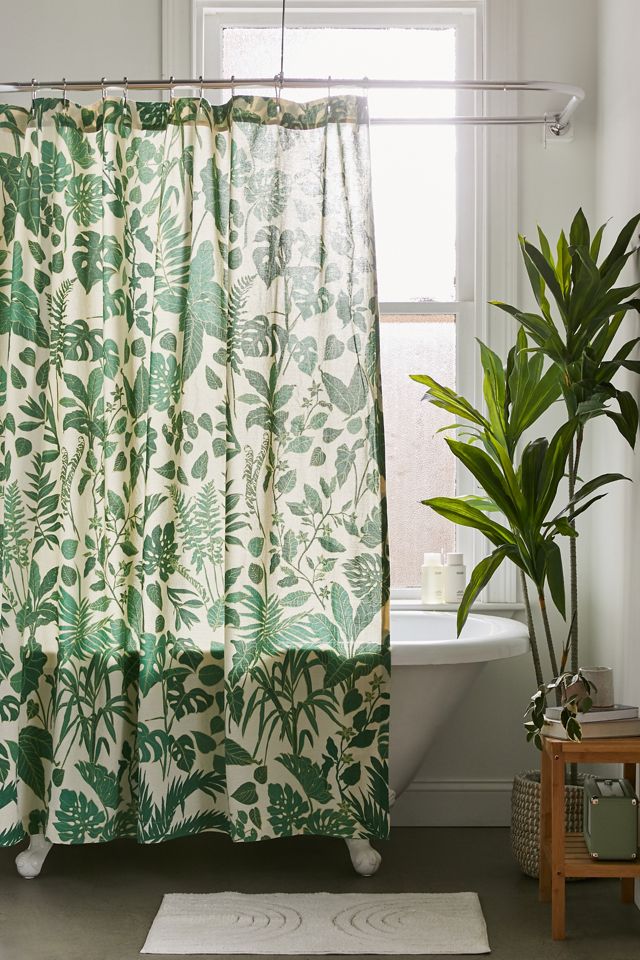 Allover Jungle Shower Curtain Urban, Jungle Print Shower Curtain