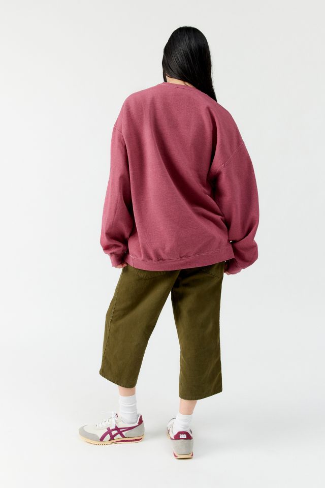 Nirvana Smile Overdyed Crew Neck Sweatshirt | Urban Outfitters