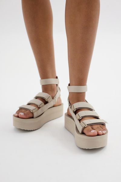 Teva flatform best sale sandals white