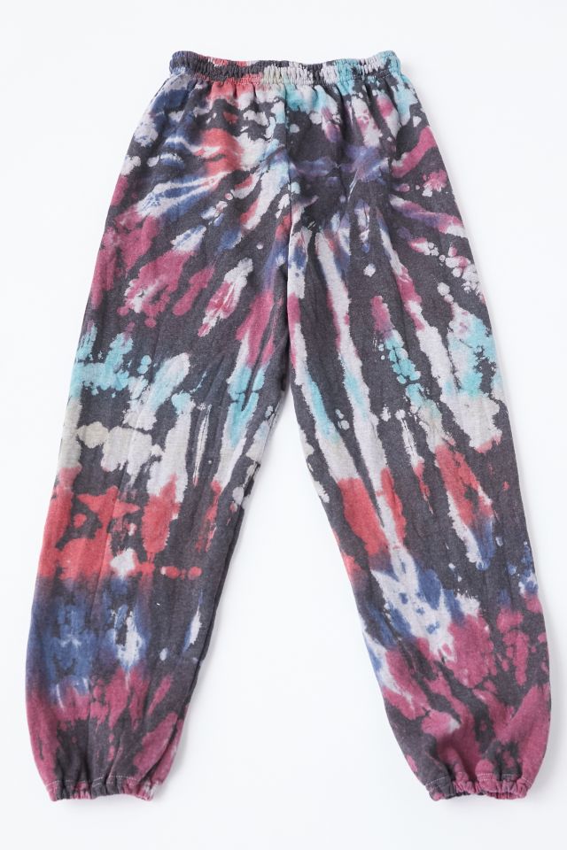 Urban Renewal Recycled Rainbow Crackle Tie Dye Sweatpant Urban