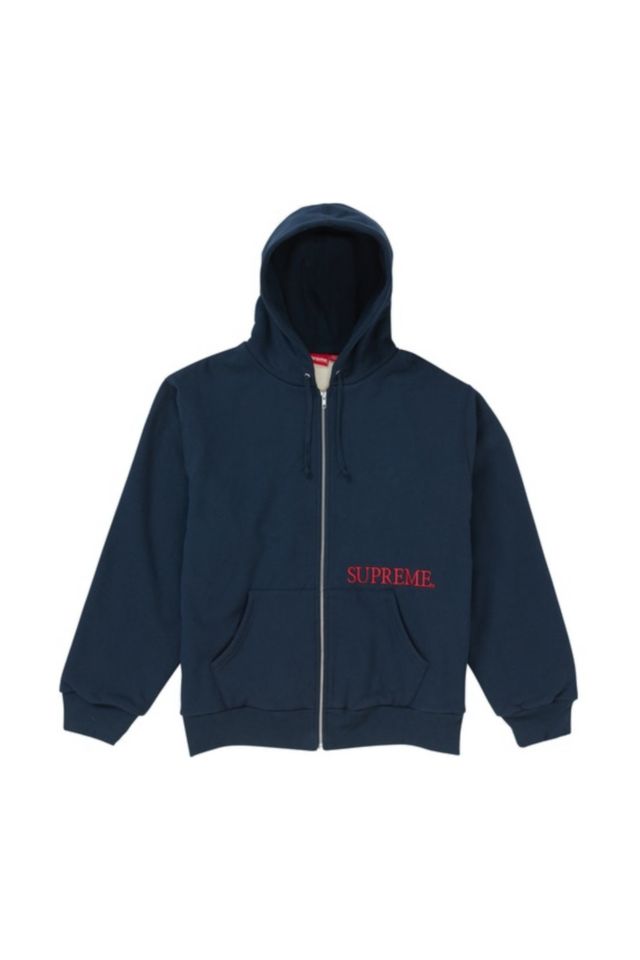 Supreme Thermal Zip Up Hooded Sweatshirt | Urban Outfitters